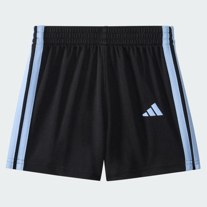Kids' adidas Two-Piece Short Sleeve Graphic Cotton Tee and 3-Stripes Shorts Set