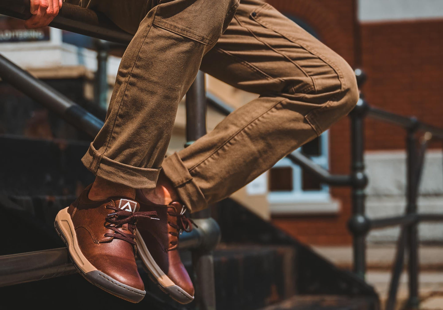 Align Erwin Mens Supportive Leather Wide Fit Comfortable Lace Up Shoes
