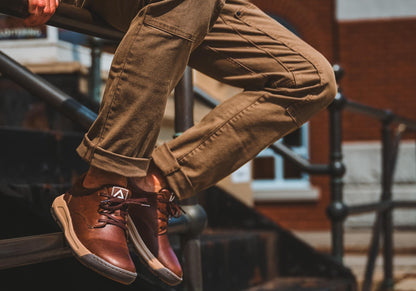 Align Erwin Mens Supportive Leather Wide Fit Comfortable Lace Up Shoes