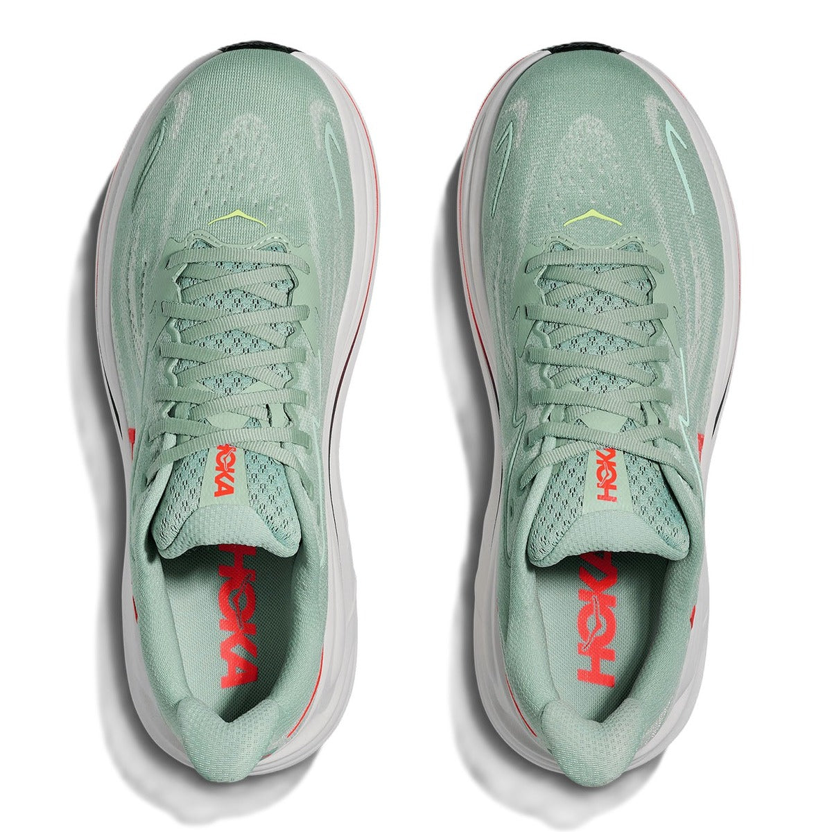 Hoka Clifton 10 Sage Neon Flame