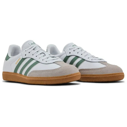 Adidas Samba OG Cloud White Silver Green (GS)