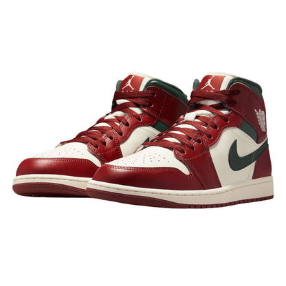 Jordan 1 Mid Redstone Midnight Green
