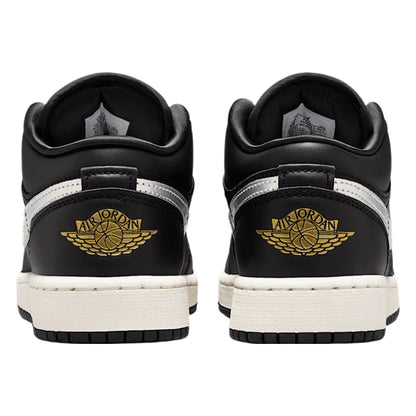 Jordan 1 Low SE Black Silver Sail Gold (GS)