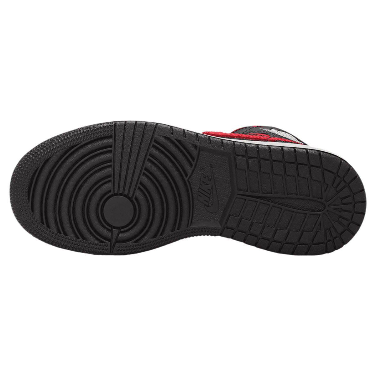 Jordan 1 Mid Black Summit White Varsity Red (GS)