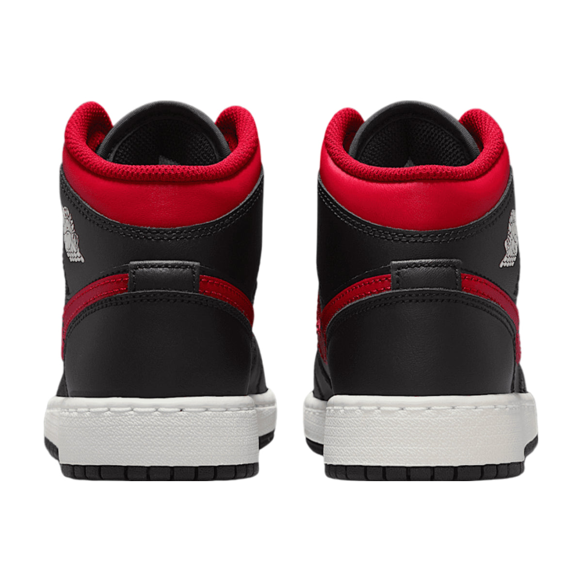 Jordan 1 Mid Black Summit White Varsity Red (GS)