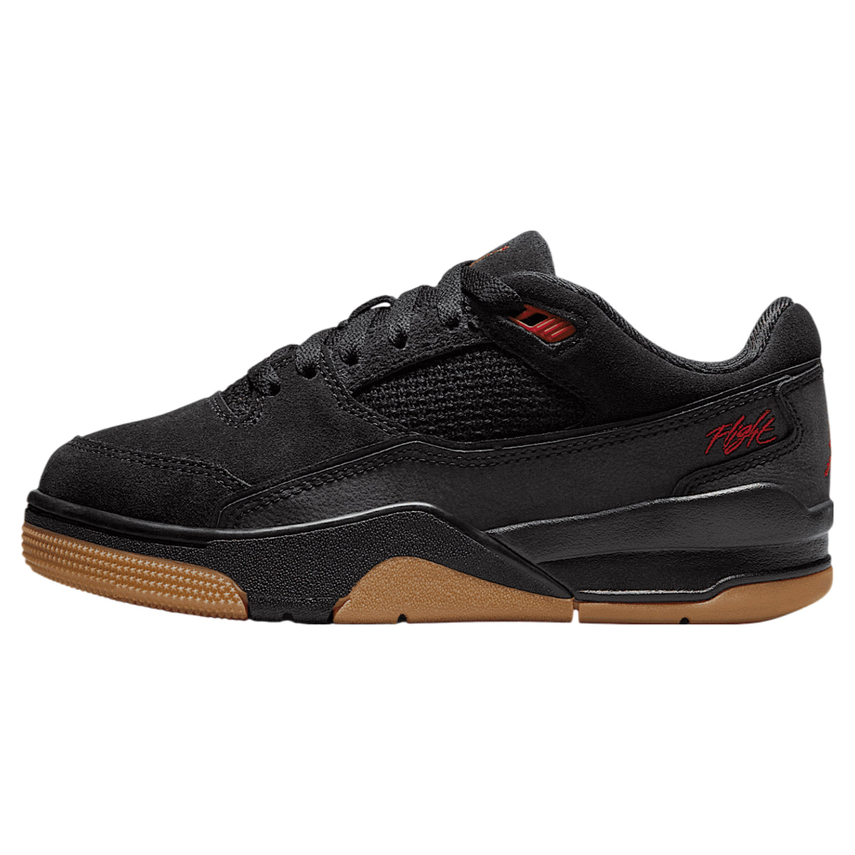 Jordan Flight Court Black Gum Medium Brown Varsity Red (GS)