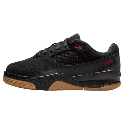 Jordan Flight Court Black Gum Medium Brown Varsity Red (GS)