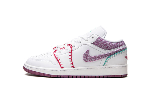 Jordan 1 Low White Light Bordeuax (GS)