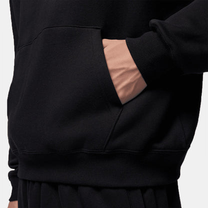 Jordan Brooklyn Fleece Hoodie Black back Logo