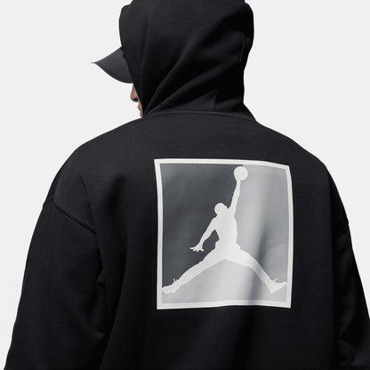 Jordan Brooklyn Fleece Hoodie Black back Logo