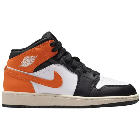 Jordan 1 Mid Black Toe Starfish (GS)