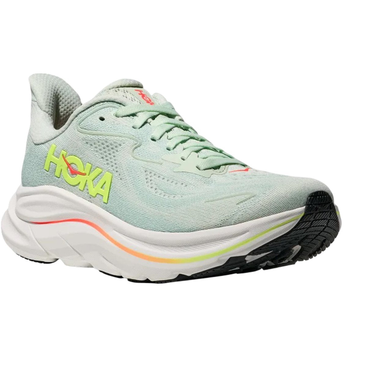 Hoka One One Clifton 10 Sea Glass Neon Flame (W)