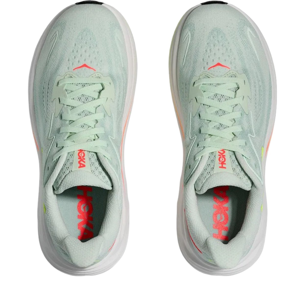 Hoka One One Clifton 10 Sea Glass Neon Flame (W)
